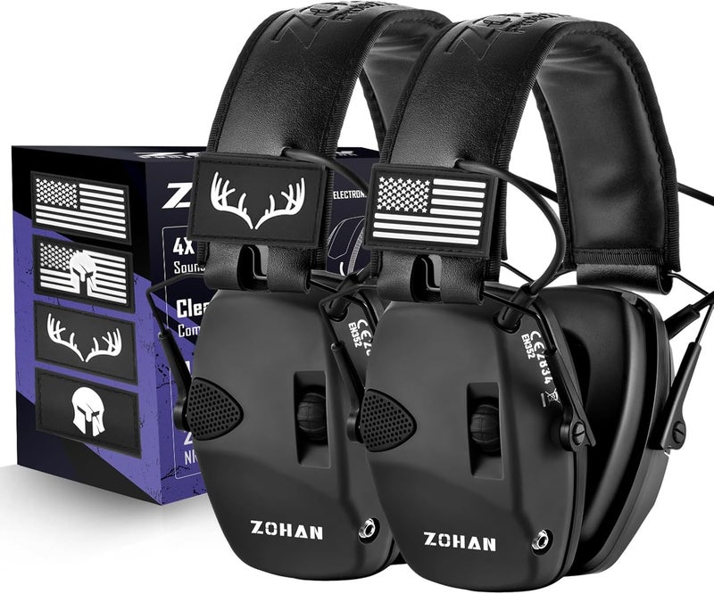 Zohan Electronic Shooting Earmuffs, Hearing Protection Shooters, NRR 23dB Noise Reduction Gun Range Ear Protection Headphones - Image 1